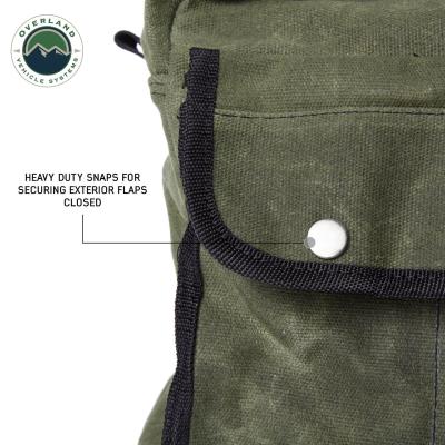 Organize With Overland Vehicle Systems Wax Canvas Small Duffle Bag Overland Vehicle Systems