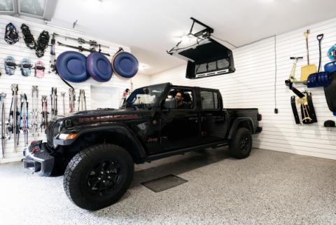 HOSS Storage Hardtop Hoist For Jeep 2018-Current Wrangler JL Black Bestop