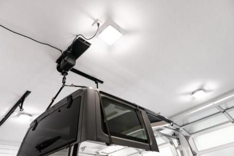 HOSS Storage Hardtop Hoist For Jeep 2018-Current Wrangler JL Black Bestop