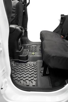 Jeep Wrangler Floor Mats Rear For Jeep 2018-Current Wrangler JL Black Each Bestop