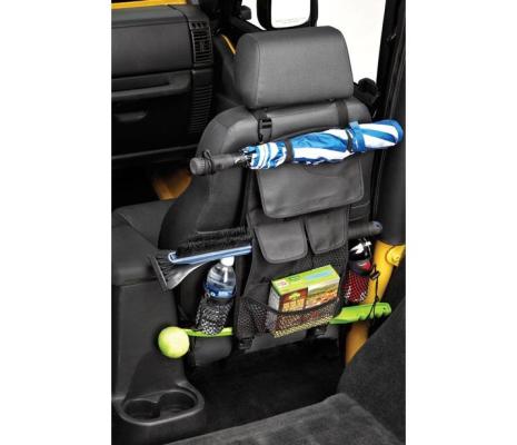 RoughRider Seat Back Organizer 12x12 Inch For Jeep 1987-1995 Wrangler YJ Black Diamond Bestop
