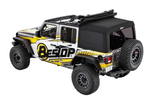Supertop Ultra Squareback Soft Top For Jeep 2018-Current Wrangler JL 4 Door Black Bestop
