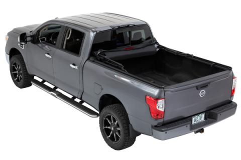 Supertop Truck Bed Cap 2 For Nissan 2004-2024 Titan 5.5 Foot Black Diamond PVC Coated Sailcloth No Drill Bestop