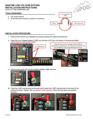 Bantam Low Voltage Bypass Spod