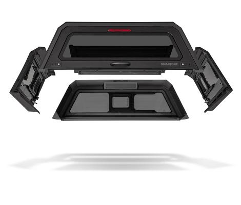 Tacoma Truck Bed Cap SmartCapEVO Sport Matte Black For 16-23 Toyota Tacoma 5 Foot Short Bed SmartCap