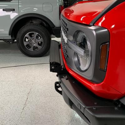 Bronco Steel Front Bumper 30In Center Light Mounting Bracket Kit Grimm Offroad