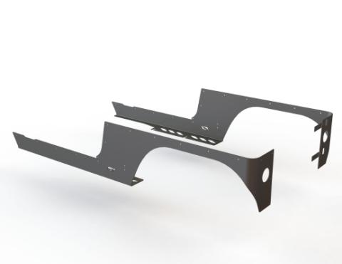 Jeep TJ Competition Cut Corners 04-06 Wrangler TJ Unlimited Bare Steel Pair Motobilt