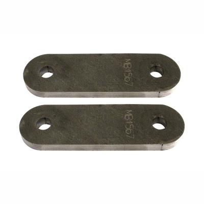 Universal 4 Inch Straight Leaf Spring Shackles With 2 Holes Bare Steel Motobilt