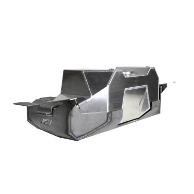 Rear Mounted Fuel Tank Kit For 07-18 Jeep JK/JKU Includes Bare Steel Skid Plate Motobilt