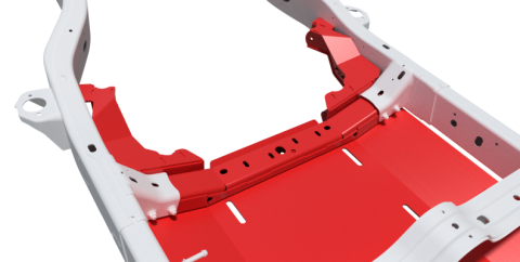 4 Link Suspension Bracket Kit With Skid Plate For 12-18 Jeep JKU Bare Steel Motobilt