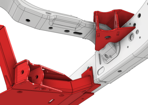 4 Link Suspension Bracket and Skid Kit for 2018-Present Jeep JLU Motobilt