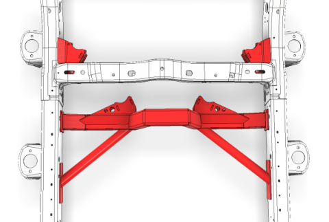 Rear 4 Link Suspension Bracket Kit for 2018-Present Jeep JLU Motobilt