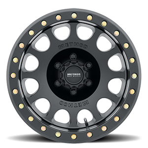 Aluminum Wheels 20x9 Beadlock MR105 Bolt Pattern 6 On 135 Offset 20 Lip Size 0 Matte Black MB Method