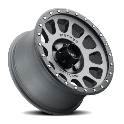 Aluminum Wheels 18x9 NV MR305 Bolt Pattern 6 On 135 Offset 18 Lip Size 1.38 Titanium TT Matte Black Lip Method