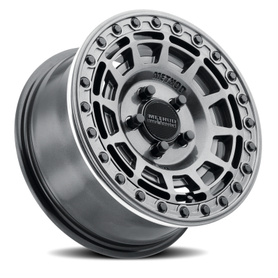 Aluminum Wheels 15x7 MR415 Beadlock UTV Bolt Pattern 5 On 114.3 Offset 38 Lip Size 0 Graphite GY Gloss Graphite Ring Method