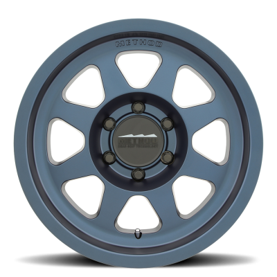 Aluminum Wheels 17x8.5 Bead Grip MR701 Bolt Pattern 6 On 139.7 Offset 0 Lip Size 1.81 Bahia Blue BL Method