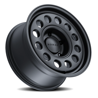 Aluminum Wheels 15x7 501SB Convoy Satin Black 5 On 114.3 Bolt Pattern 83.82 Bore -10 Offset Nomad Wheels