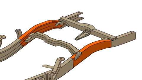 Over Axle Frame Repair Kit For 94-04 Chevy S10/GMC Sonoma Passenger Side Rust Buster Frameworks