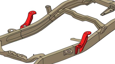 Cab and Bed Mount For 94-04 Chevy S10/GMC Sonoma Passenger Side Rust Buster Frameworks
