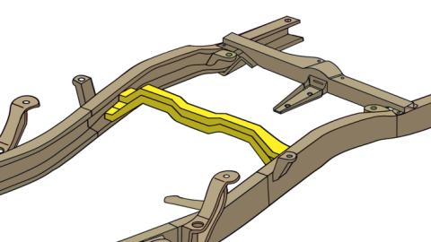 Fuel Tank Crossmember For 94-04 Chevy S10/GMC Sonoma Rust Buster Frameworks