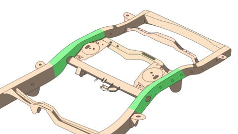 Over-the-Axle Frame Repair Kit For 03-14 Toyota 4Runner and FJ Cruiser Passenger Side Rust Buster Frameworks