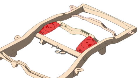 Rear Upper Coil Spring Bucket and Shock Mount For FJ Cruiser and 4Runner Passenger Side Rust Buster Frameworks