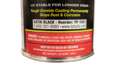 Total Protection Rust Cover Paint 1 US Quart - Satin Black Rust Buster Frameworks