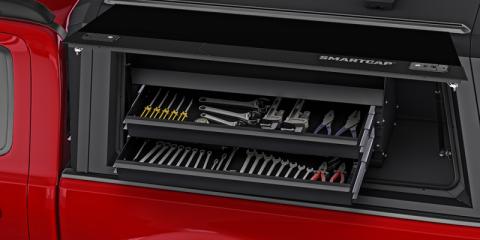 Truck Bed Drawer Drawer-Bin Full-Size EVO and EVOc Applications 5.5 Foot or 6.5 Foot Bed Left Side Mount SmartCap(R) ‚Дц–о—Ь‚Дм–ж‚Дм—о Fits Caps w/Serial #'s ending in "MB" "WH" or "SA"