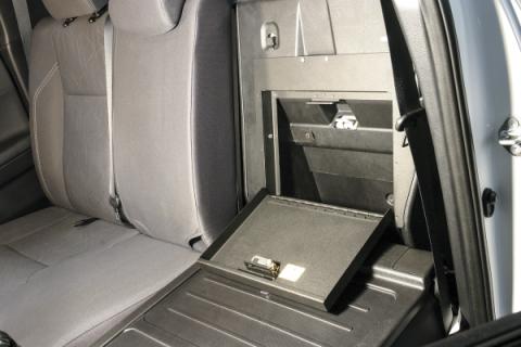 Rear Cubby Cover 05-22 Tacoma Crew Cab Black Tuffy Security Products