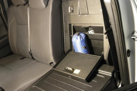 Rear Cubby Cover 05-22 Tacoma Crew Cab Black Tuffy Security Products