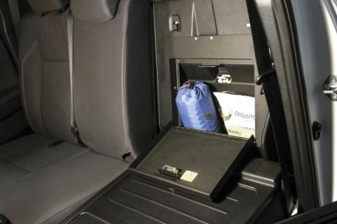 Rear Cubby Cover 05-22 Tacoma Crew Cab Black Tuffy Security Products