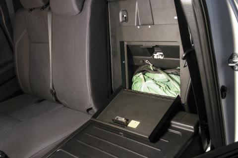Rear Cubby Cover 05-22 Tacoma Crew Cab Black Tuffy Security Products