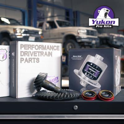 8.8 inch Ford 4.11 Rear Ring and Pinion Install Kit 28 Spline Positraction 2.25 inch Axle Bearings Yukon Gear & Axle