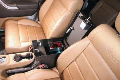 Series II Center Console - 11-18 Wrangler JK Rear Half Black Tuffy Security Products