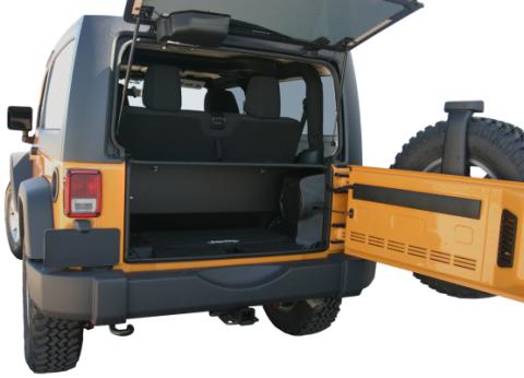 Standard Cargo Enclosure - 11-18 Wrangler Does Not Secure Entire Rear Cargo Area of 4-Door Models Black Tuffy Security Products