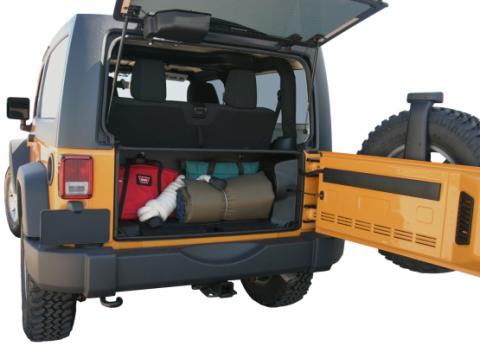 Standard Cargo Enclosure - 11-18 Wrangler Does Not Secure Entire Rear Cargo Area of 4-Door Models Black Tuffy Security Products