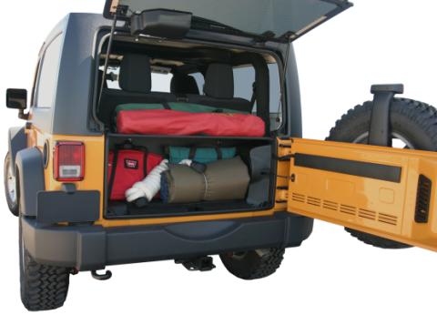 Standard Cargo Enclosure - 11-18 Wrangler Does Not Secure Entire Rear Cargo Area of 4-Door Models Black Tuffy Security Products