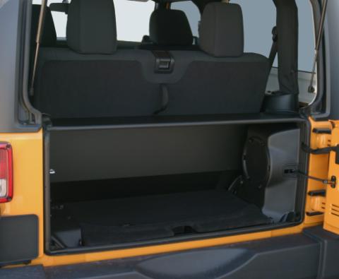Standard Cargo Enclosure - 11-18 Wrangler Does Not Secure Entire Rear Cargo Area of 4-Door Models Black Tuffy Security Products
