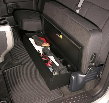 Rear Underseat Lockbox - 09-14 F-150 w/ Extended Cab Black Tuffy Security Products