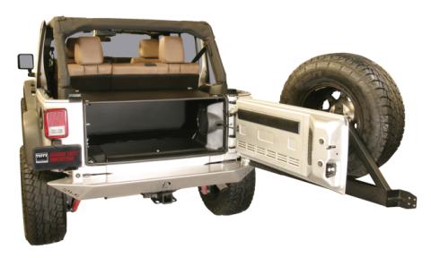 Premium Cargo Enclosure - 11-13 Wrangler JK {4-Door} 14-18 Wrangler JK {Rear Seats Must Be Removed on 2-Door Models} Black Tuffy Security Products