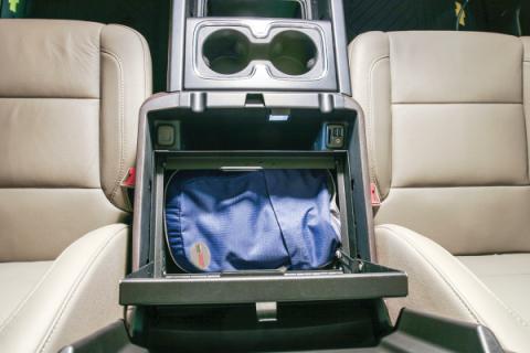 Console Safe - 14-19 Silverado/Sierra 1500 {19 Old Body Style} / 15-19 2500HD/3500HD / 15-20 Suburban/Tahoe/Yukon/Yukon XL w/ Flow-Thru Console Black Tuffy Security Products