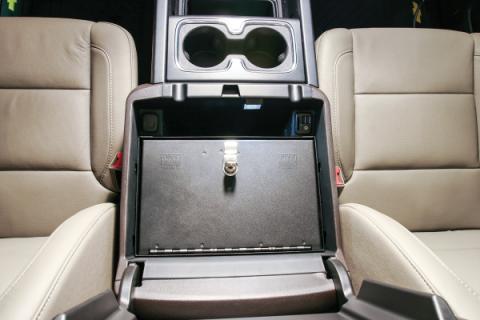 Console Safe - 14-19 Silverado/Sierra 1500 {19 Old Body Style} / 15-19 2500HD/3500HD / 15-20 Suburban/Tahoe/Yukon/Yukon XL w/ Flow-Thru Console Black Tuffy Security Products