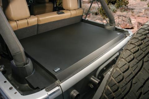 Deluxe Cargo Enclosure - 11-18 Wrangler JK Rear Seats Must Be Removed on 2-Door Models Black Tuffy Security Products