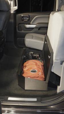 Rear Underseat Lockbox - 07-19 Silverado/Sierra 1500 19 Old Body Style} / 07-19 2500HD/3500HD w/ Crew Cab 60% Length Black Tuffy Security Products
