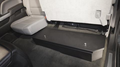 Rear Underseat Lockbox - 07-19 Silverado/Sierra 1500 19 Old Body Style} / 07-19 2500HD/3500HD w/ Crew Cab 60% Length Black Tuffy Security Products
