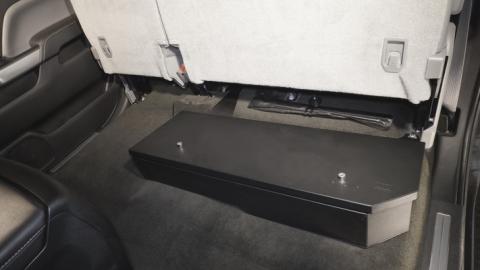 Rear Underseat Lockbox - 07-19 Silverado/Sierra 1500 19 Old Body Style} / 07-19 2500HD/3500HD w/ Crew Cab 60% Length Black Tuffy Security Products