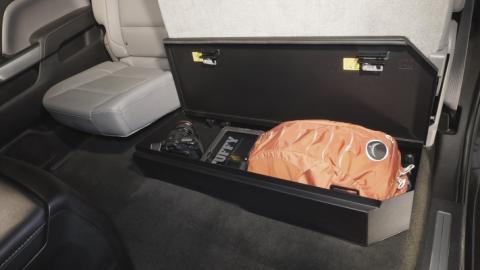 Rear Underseat Lockbox - 07-19 Silverado/Sierra 1500 19 Old Body Style} / 07-19 2500HD/3500HD w/ Crew Cab 60% Length Black Tuffy Security Products