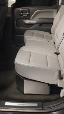 Rear Underseat Lockbox - 07-19 Silverado/Sierra 1500 19 Old Body Style} / 07-19 2500HD/3500HD w/ Crew Cab 60% Length Black Tuffy Security Products