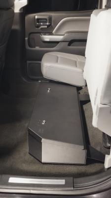 Rear Underseat Lockbox - 07-19 Silverado/Sierra 1500 19 Old Body Style} / 07-19 2500HD/3500HD w/ Crew Cab 60% Length Black Tuffy Security Products