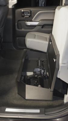 Rear Underseat Lockbox - 07-19 Silverado/Sierra 1500 19 Old Body Style} / 07-19 2500HD/3500HD w/ Crew Cab 60% Length Black Tuffy Security Products
